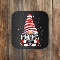 Momma Gnome Christmas Pajamas Matching Family Group Coaster thumb 0