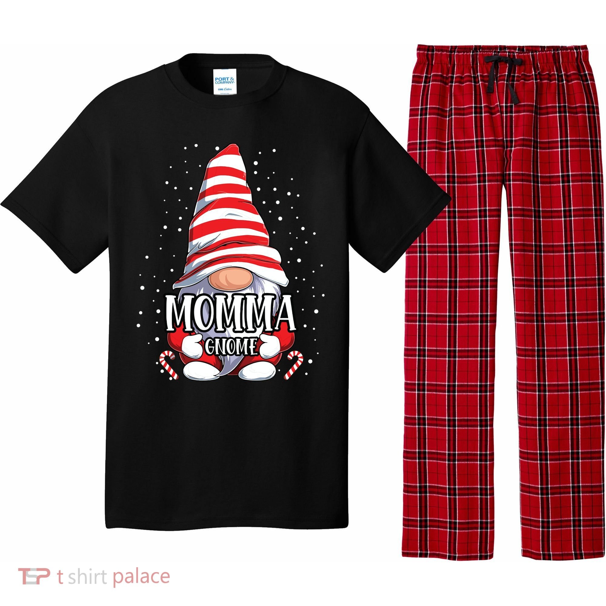 Momma Gnome Christmas Pajamas Matching Family Group Pajama Set