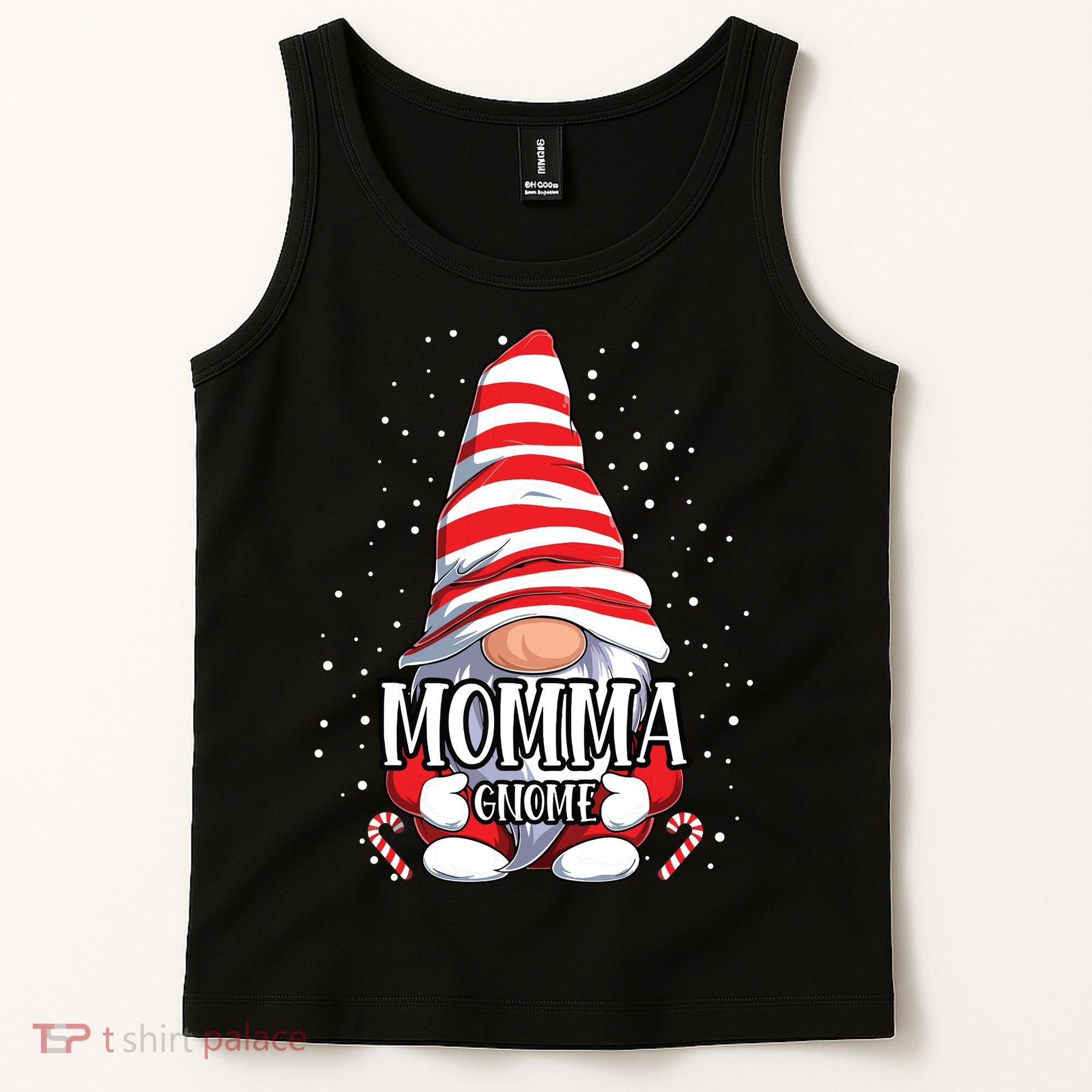 Momma Gnome Christmas Pajamas Matching Family Group Tank Top