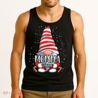 Momma Gnome Christmas Pajamas Matching Family Group Tank Top thumb 3