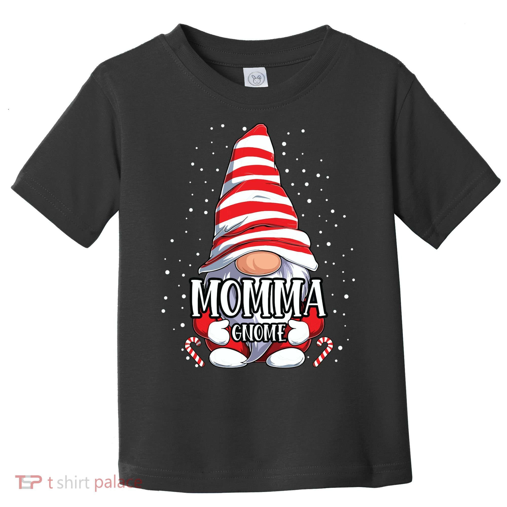 Momma Gnome Christmas Pajamas Matching Family Group Toddler T-Shirt