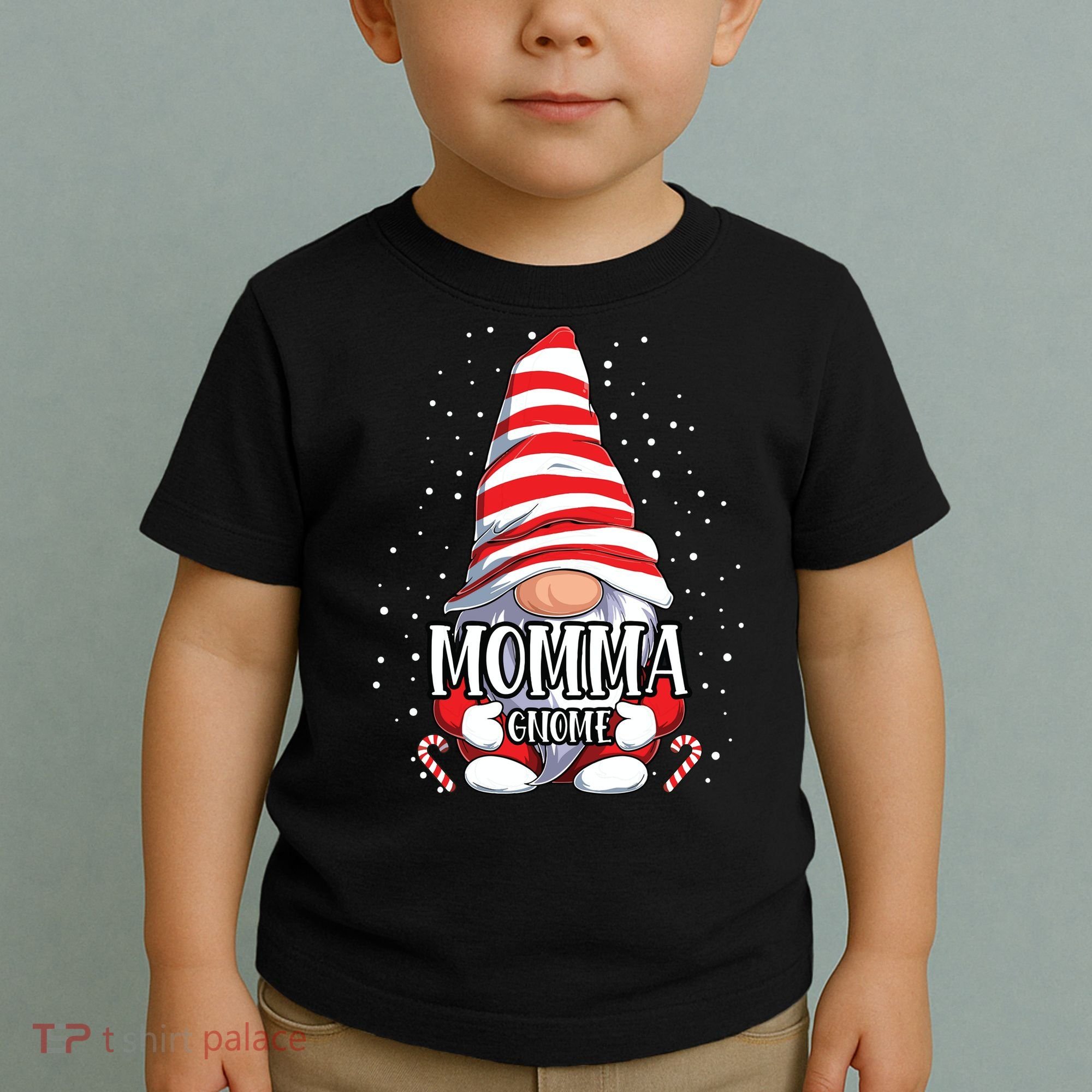 Momma Gnome Christmas Pajamas Matching Family Group Toddler T-Shirt