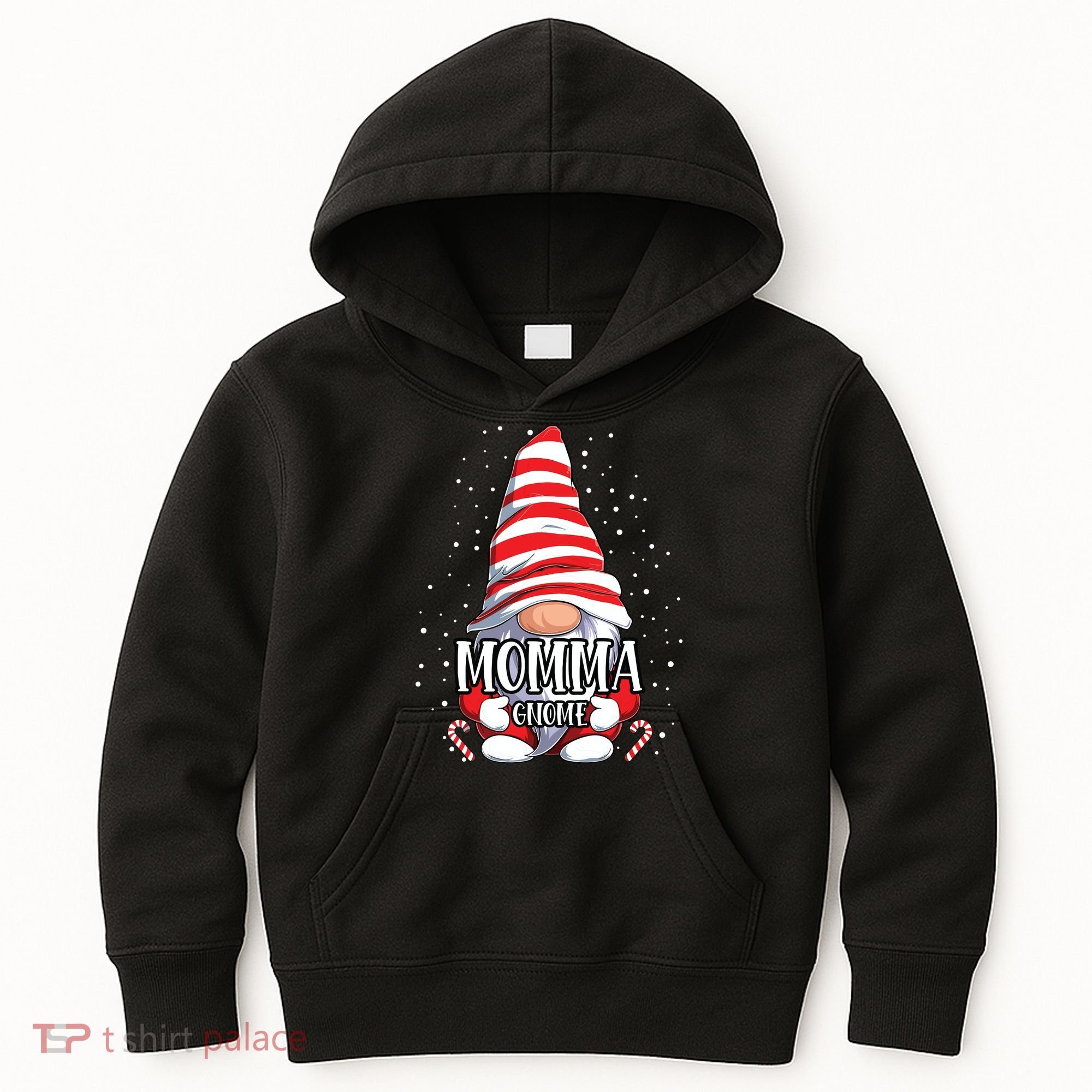 Momma Gnome Christmas Pajamas Matching Family Group Kids Hoodie