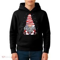 Momma Gnome Christmas Pajamas Matching Family Group Kids Hoodie thumb 4
