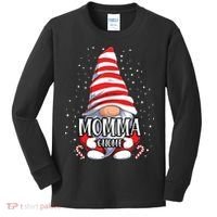 Momma Gnome Christmas Pajamas Matching Family Group Kids Long Sleeve Shirt thumb 0