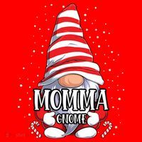 Momma Gnome Christmas Pajamas Matching Family Group Santa Hat thumb 1