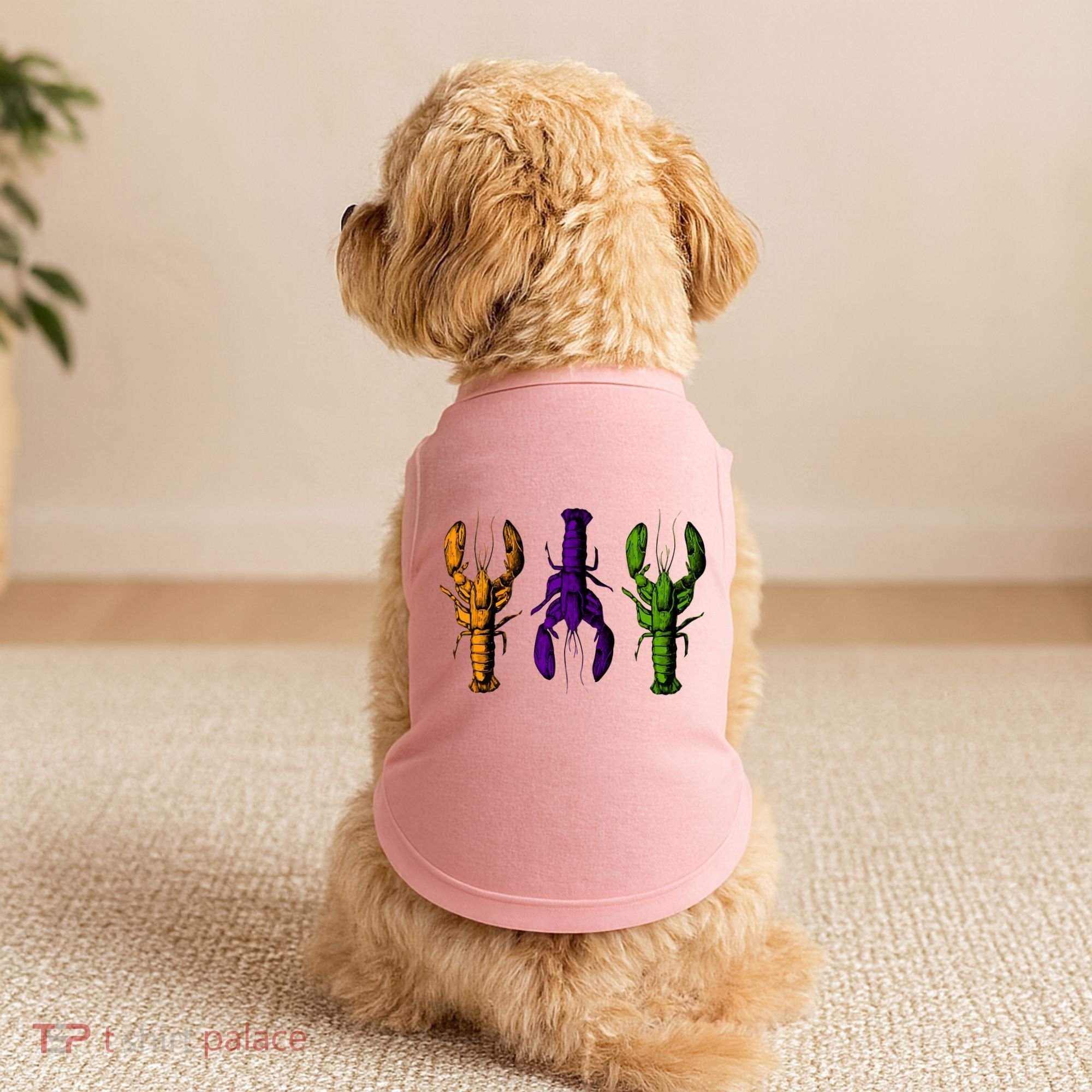 Mardi Gras Cajun Crawfish Happy Mardi Gras Doggie Tank