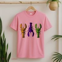 Mardi Gras Cajun Crawfish Happy Mardi Gras T-Shirt thumb 2