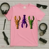 Mardi Gras Cajun Crawfish Happy Mardi Gras T-Shirt thumb 5