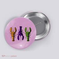 Mardi Gras Cajun Crawfish Happy Mardi Gras Button thumb 0