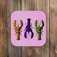 Mardi Gras Cajun Crawfish Happy Mardi Gras Coaster thumb 0
