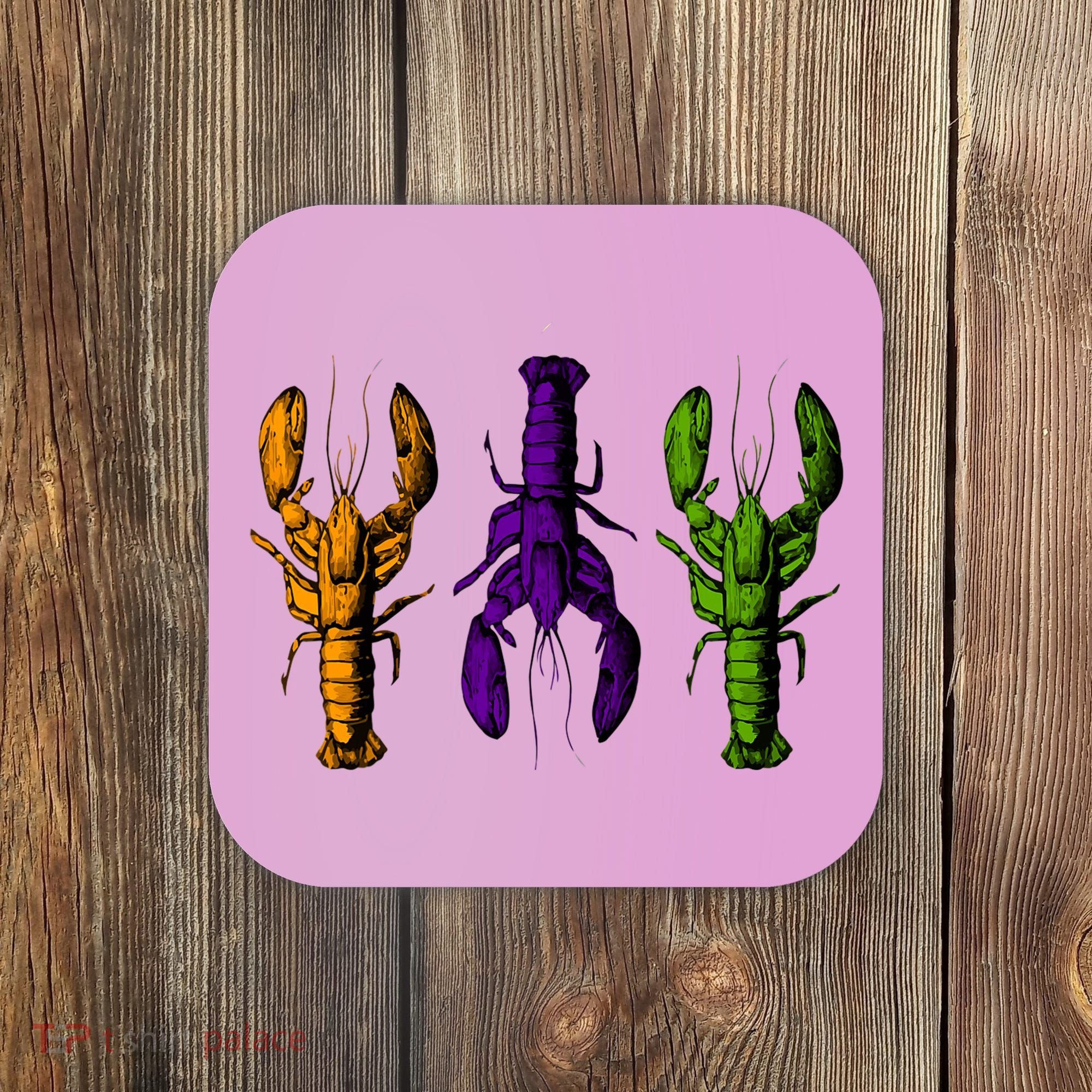 Mardi Gras Cajun Crawfish Happy Mardi Gras Coaster