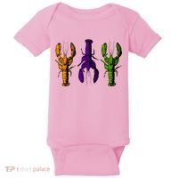 Mardi Gras Cajun Crawfish Happy Mardi Gras Baby Bodysuit thumb 0