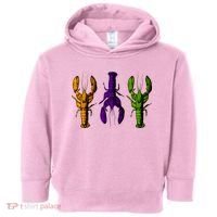 Mardi Gras Cajun Crawfish Happy Mardi Gras Toddler Hoodie thumb 0