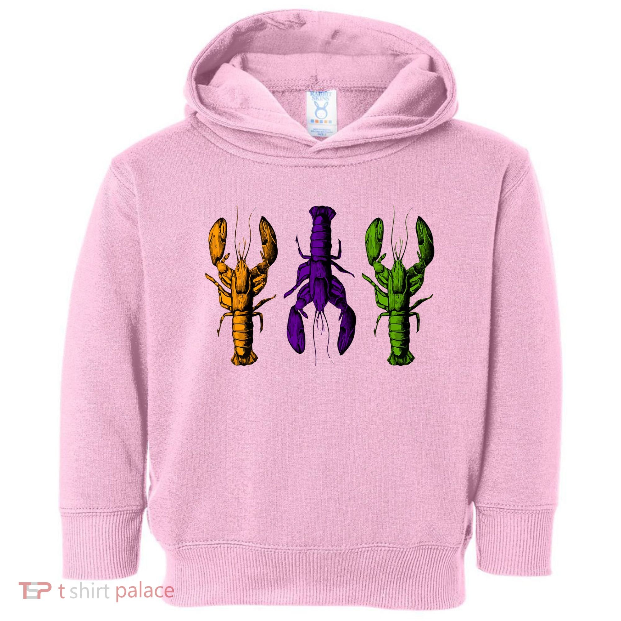 Mardi Gras Cajun Crawfish Happy Mardi Gras Toddler Hoodie