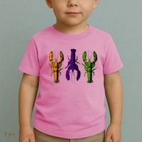 Mardi Gras Cajun Crawfish Happy Mardi Gras Toddler T-Shirt thumb 2