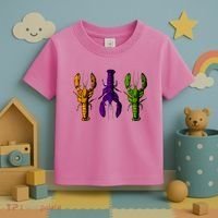 Mardi Gras Cajun Crawfish Happy Mardi Gras Toddler T-Shirt thumb 3