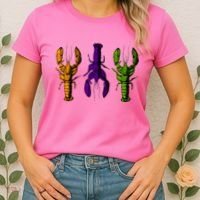 Mardi Gras Cajun Crawfish Happy Mardi Gras Women's T-Shirt thumb 2
