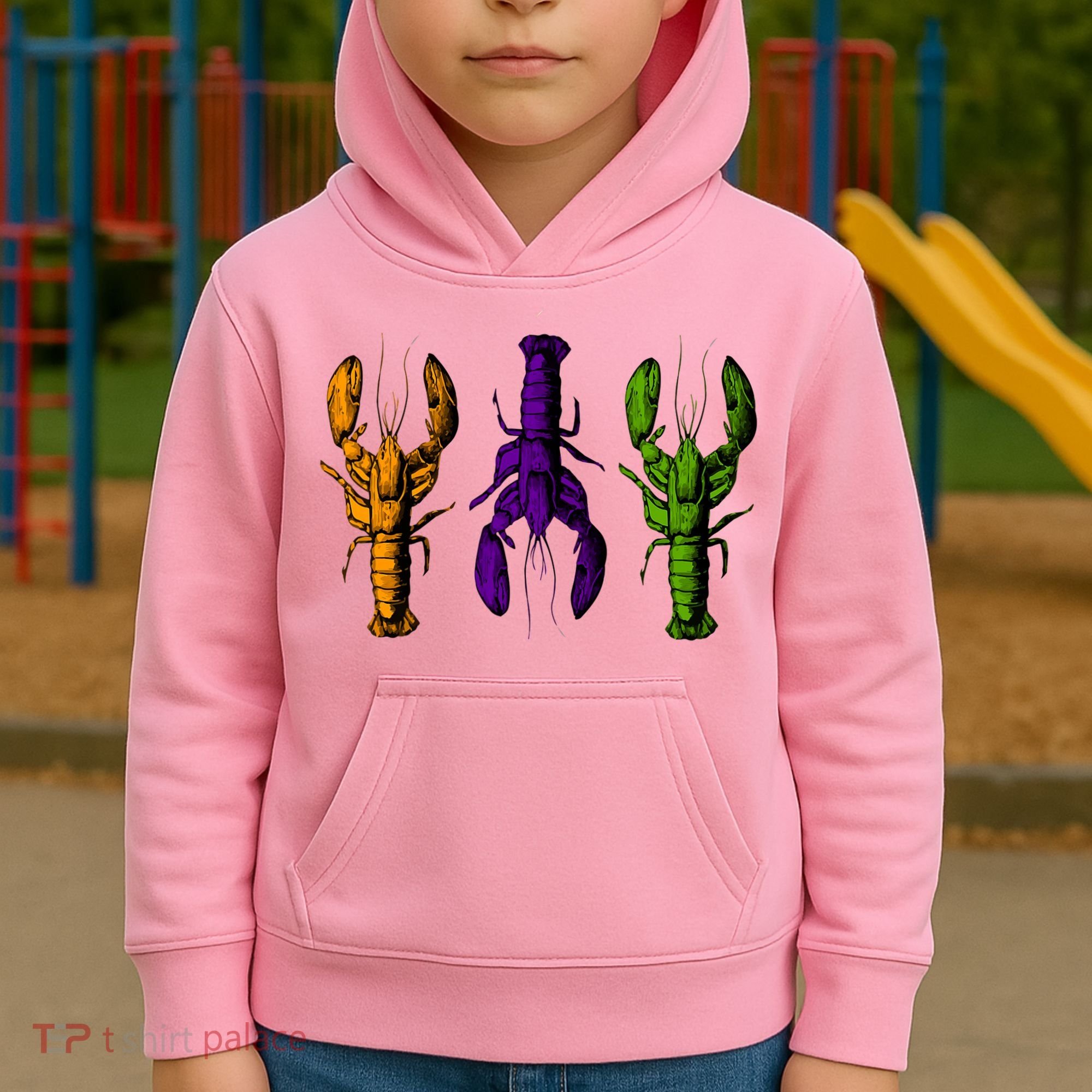 Mardi Gras Cajun Crawfish Happy Mardi Gras Kids Hoodie