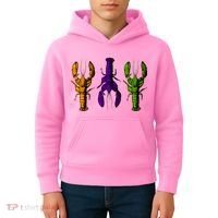 Mardi Gras Cajun Crawfish Happy Mardi Gras Kids Hoodie thumb 4
