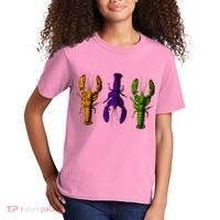 Mardi Gras Cajun Crawfish Happy Mardi Gras Kids T-Shirt thumb 2