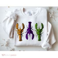 Mardi Gras Cajun Crawfish Happy Mardi Gras Sweatshirt thumb 2