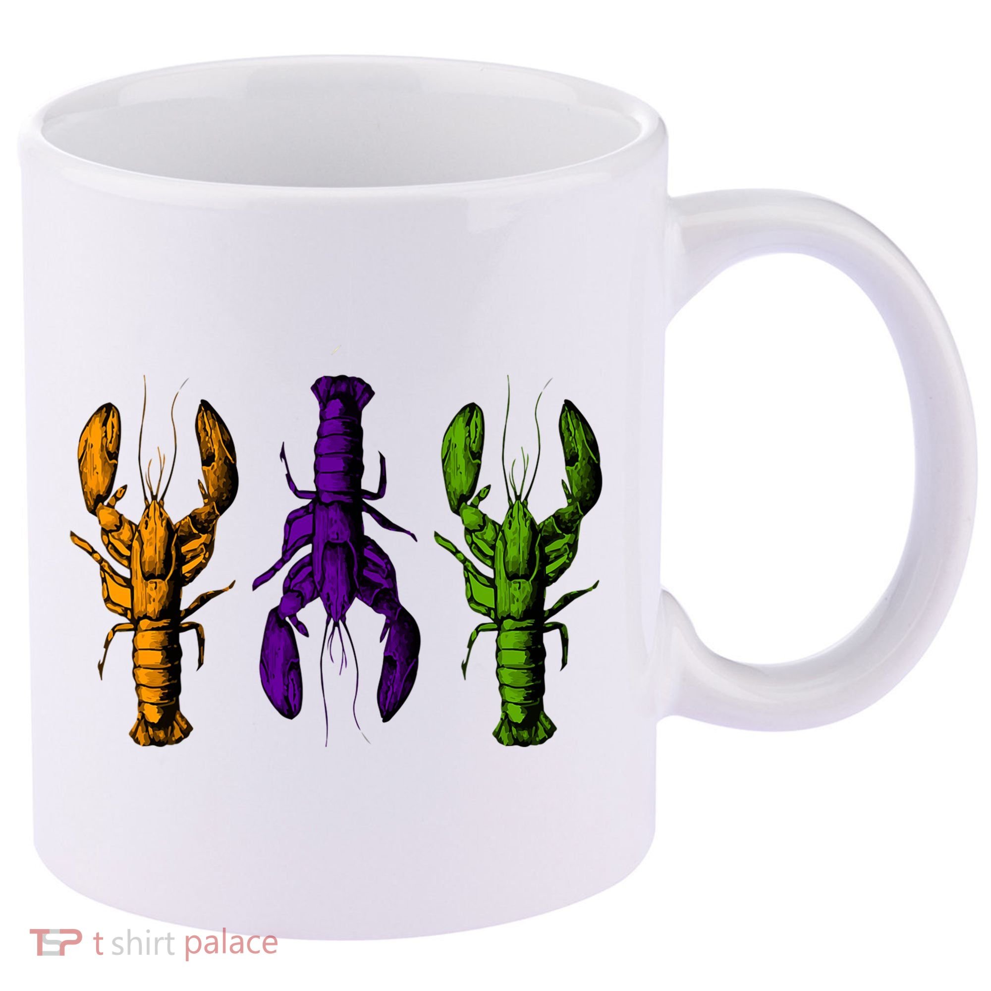Mardi Gras Cajun Crawfish Happy Mardi Gras 11oz C Handle Ceramic Mug