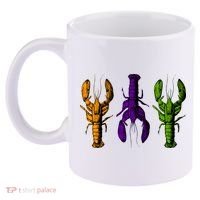 Mardi Gras Cajun Crawfish Happy Mardi Gras 11oz C Handle Ceramic Mug thumb 2