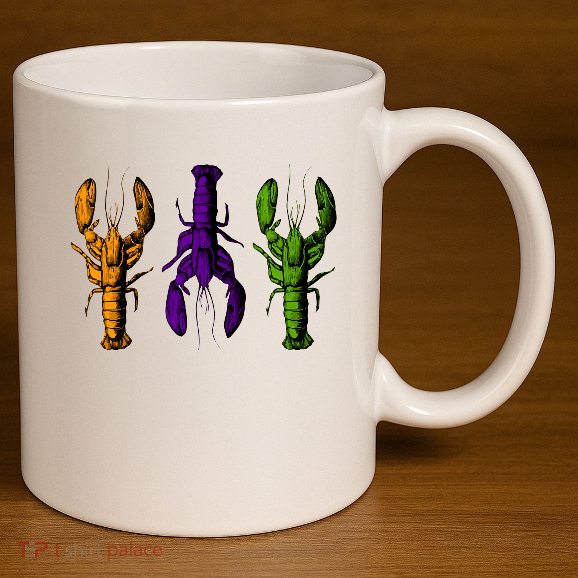 Mardi Gras Cajun Crawfish Happy Mardi Gras 11oz C Handle Ceramic Mug