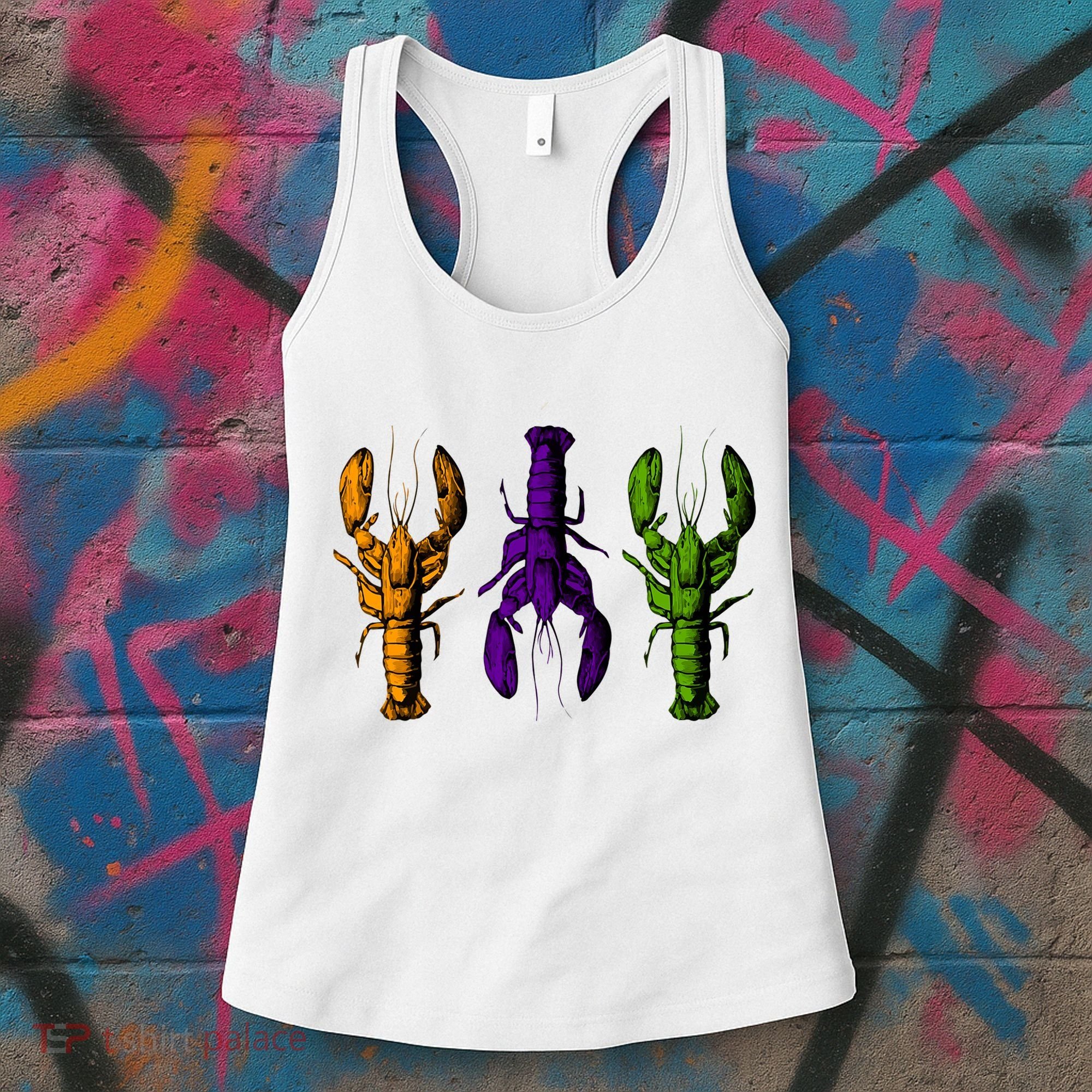 Mardi Gras Cajun Crawfish Happy Mardi Gras Women's Tank Top