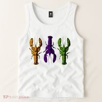 Mardi Gras Cajun Crawfish Happy Mardi Gras Tank Top thumb 2