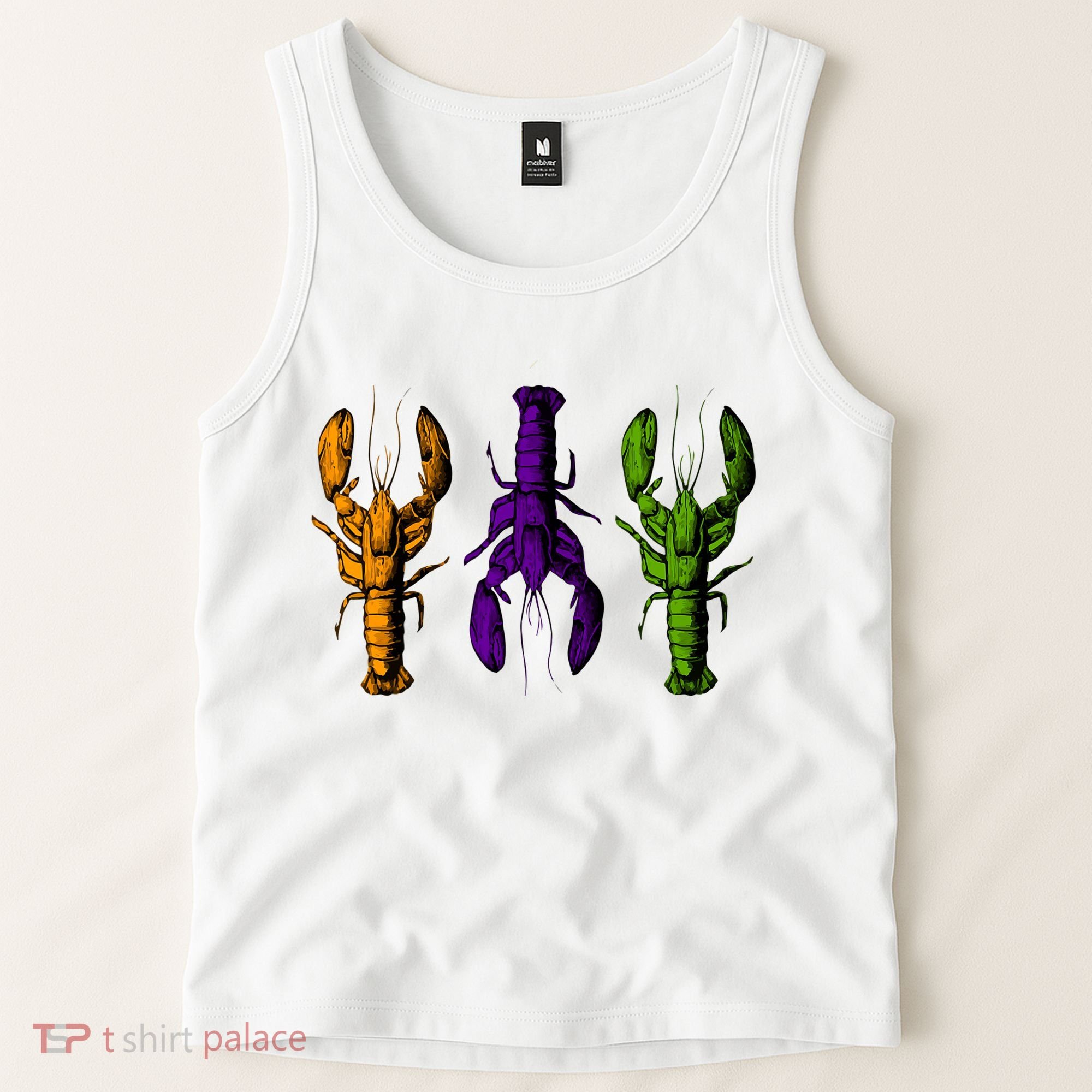 Mardi Gras Cajun Crawfish Happy Mardi Gras Tank Top