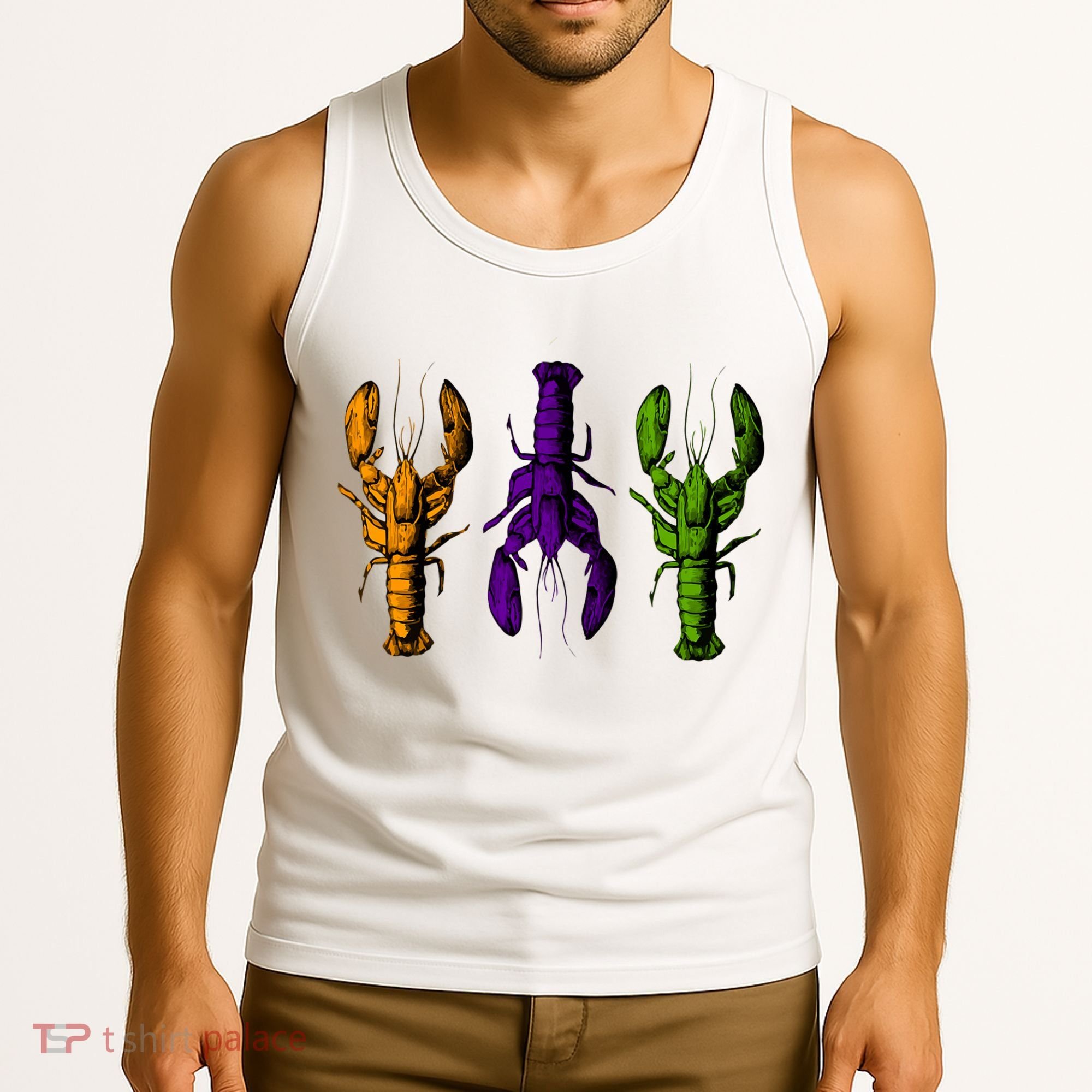 Mardi Gras Cajun Crawfish Happy Mardi Gras Tank Top