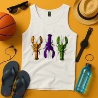 Mardi Gras Cajun Crawfish Happy Mardi Gras Tank Top thumb 4