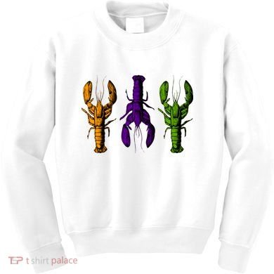 Mardi Gras Cajun Crawfish Happy Mardi Gras Kids Sweatshirt