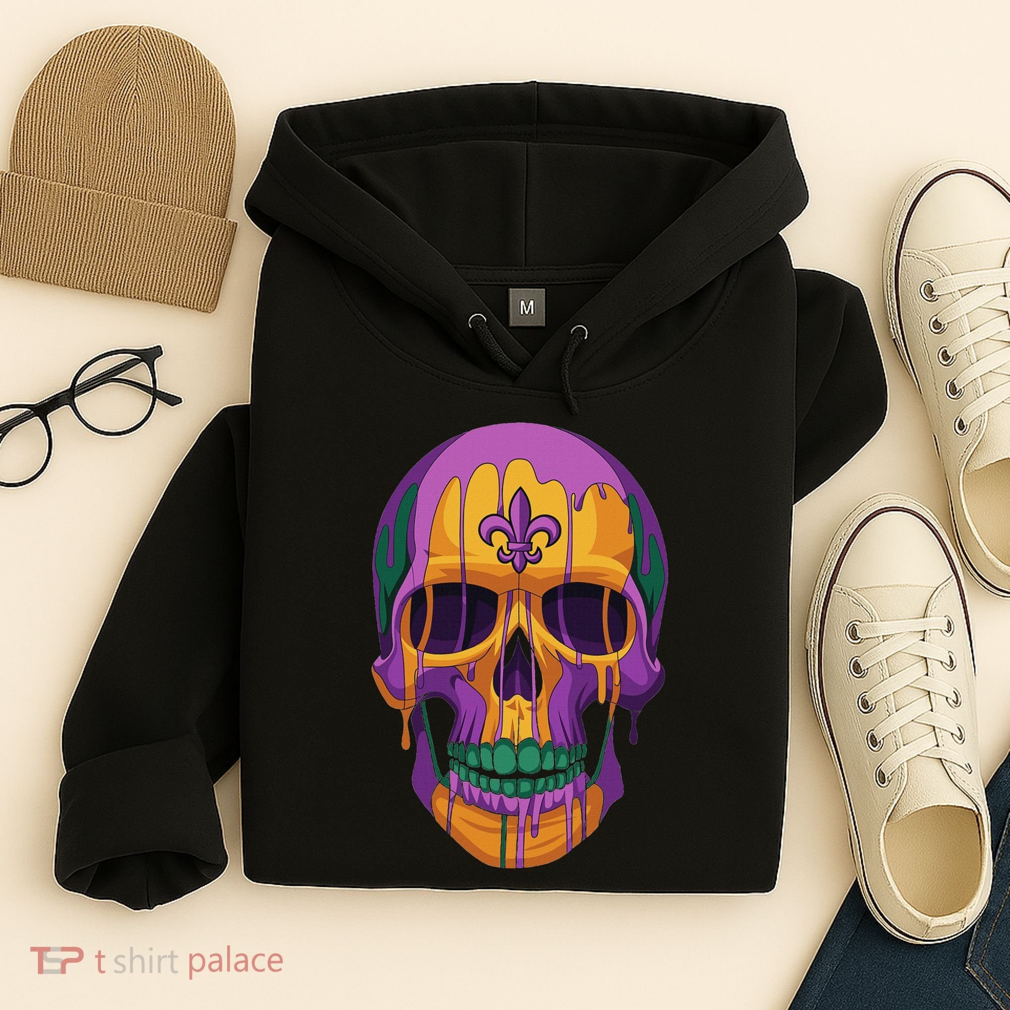 Mardi Gras Costume Sugar Skull Carnival New Orleans Trip Hoodie