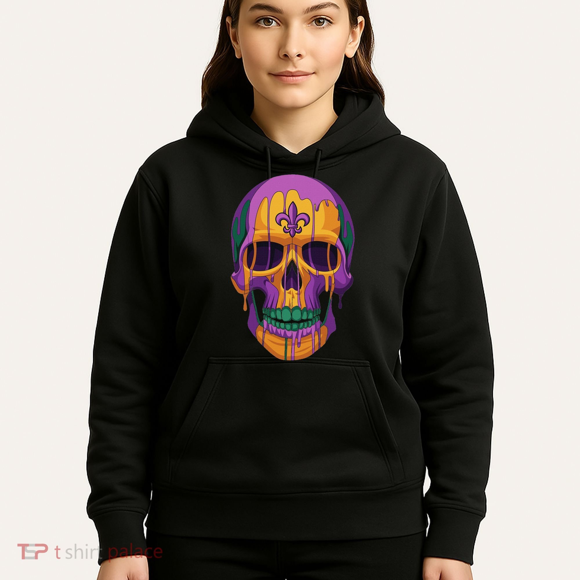 Mardi Gras Costume Sugar Skull Carnival New Orleans Trip Hoodie