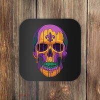 Mardi Gras Costume Sugar Skull Carnival New Orleans Trip Coaster thumb 0