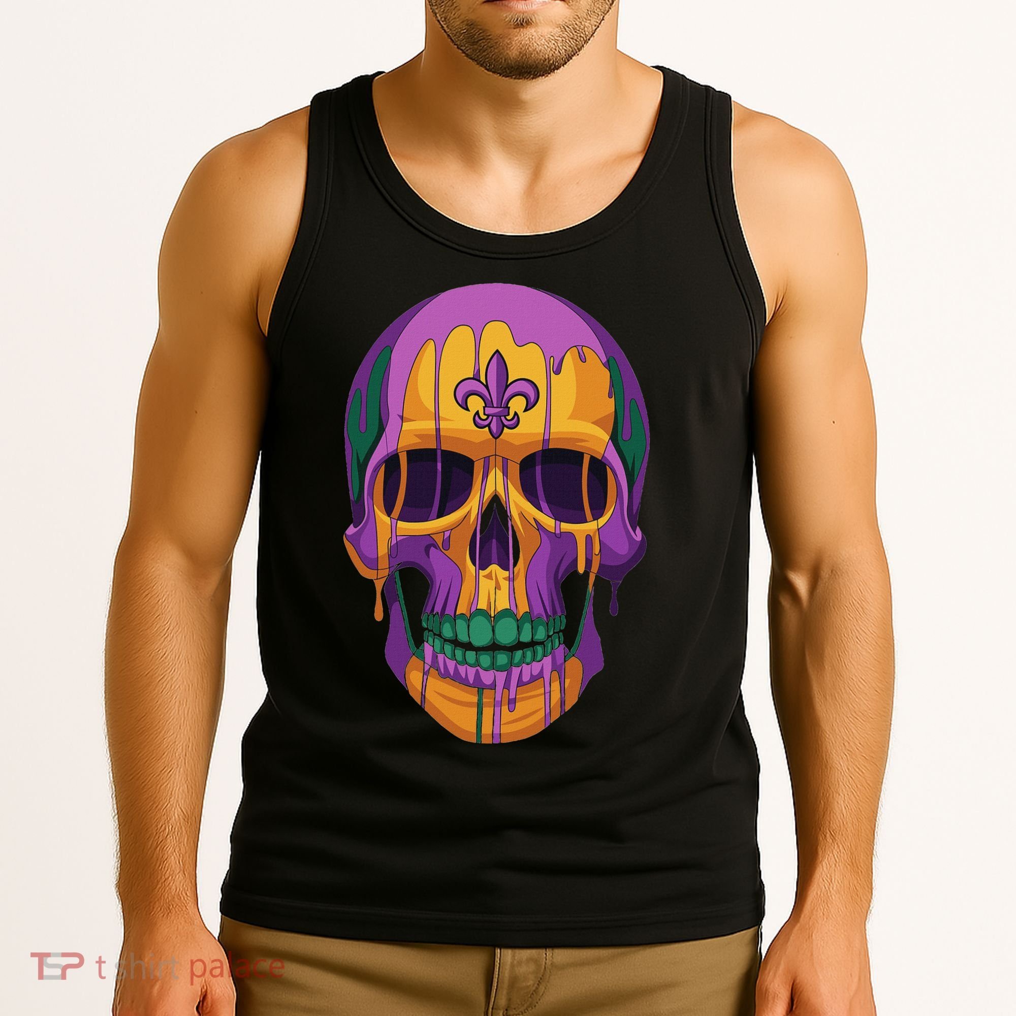 Mardi Gras Costume Sugar Skull Carnival New Orleans Trip Tank Top