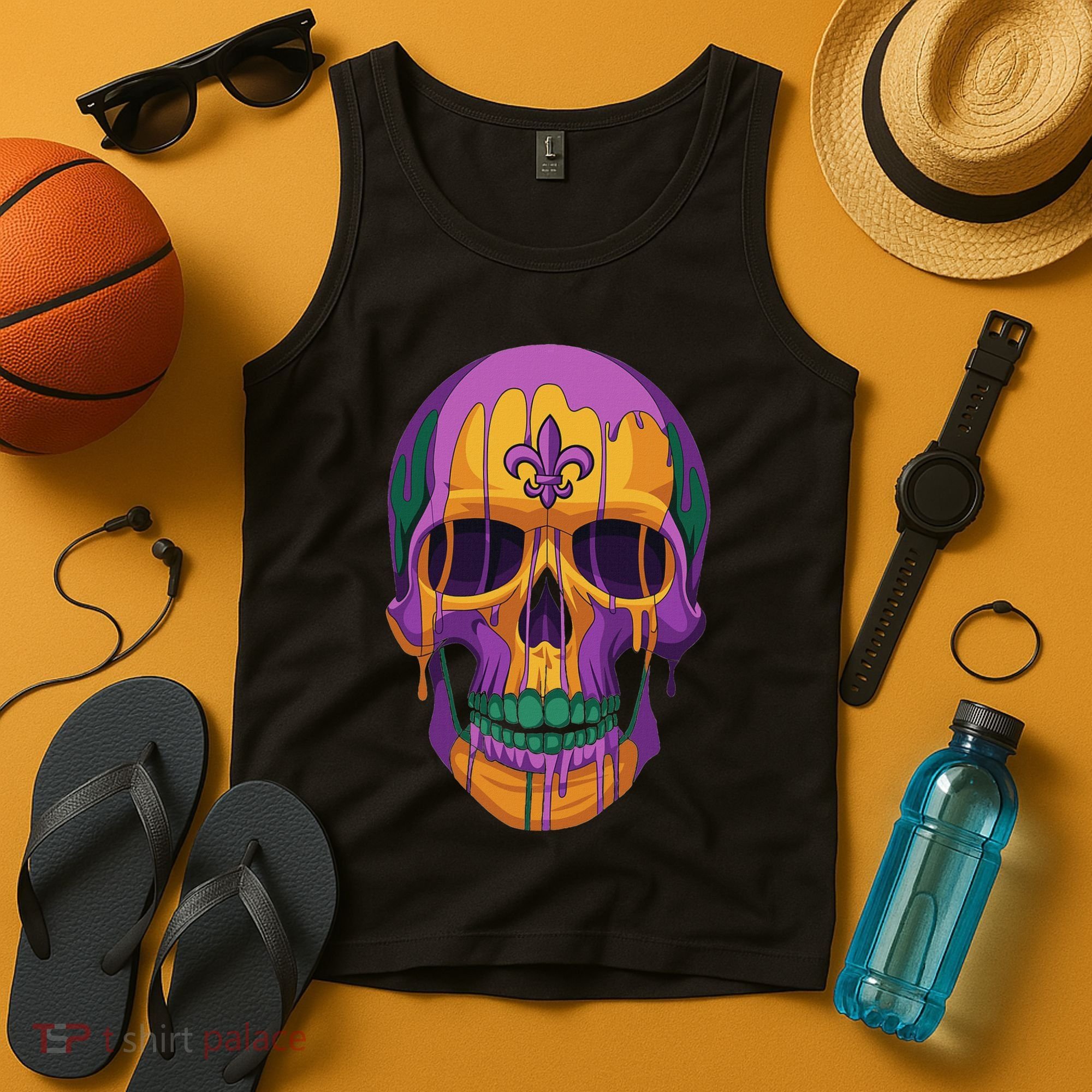 Mardi Gras Costume Sugar Skull Carnival New Orleans Trip Tank Top