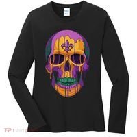 Mardi Gras Costume Sugar Skull Carnival New Orleans Trip Women's Long Sleeve Shirt thumb 0