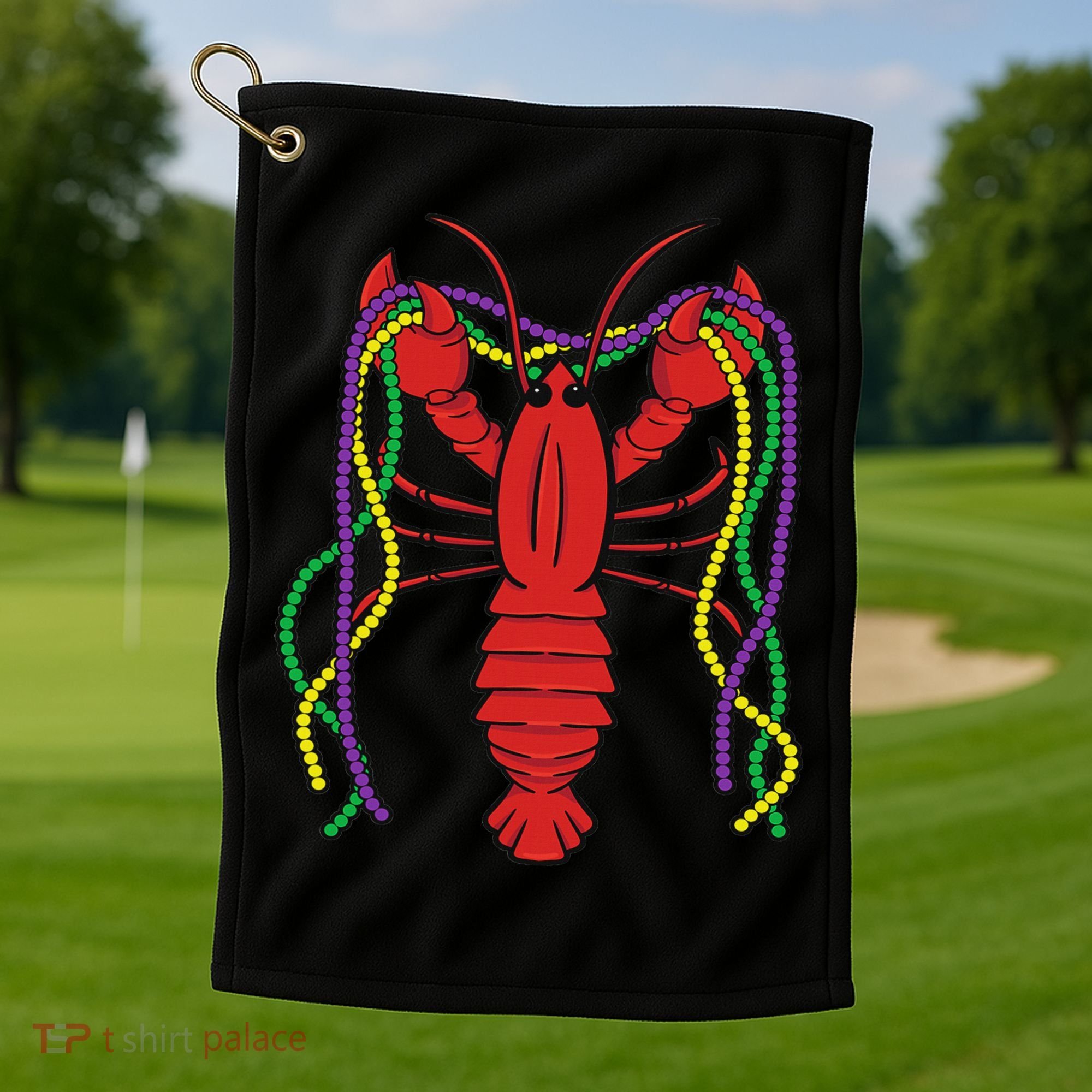 Mardi Gras Crawfish Costume Carnival Crayfish Celebration Golf Towel