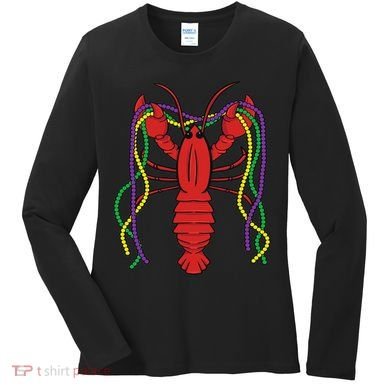 Mardi Gras Crawfish Costume Carnival Crayfish Celebration Women's Long Sleeve Shirt