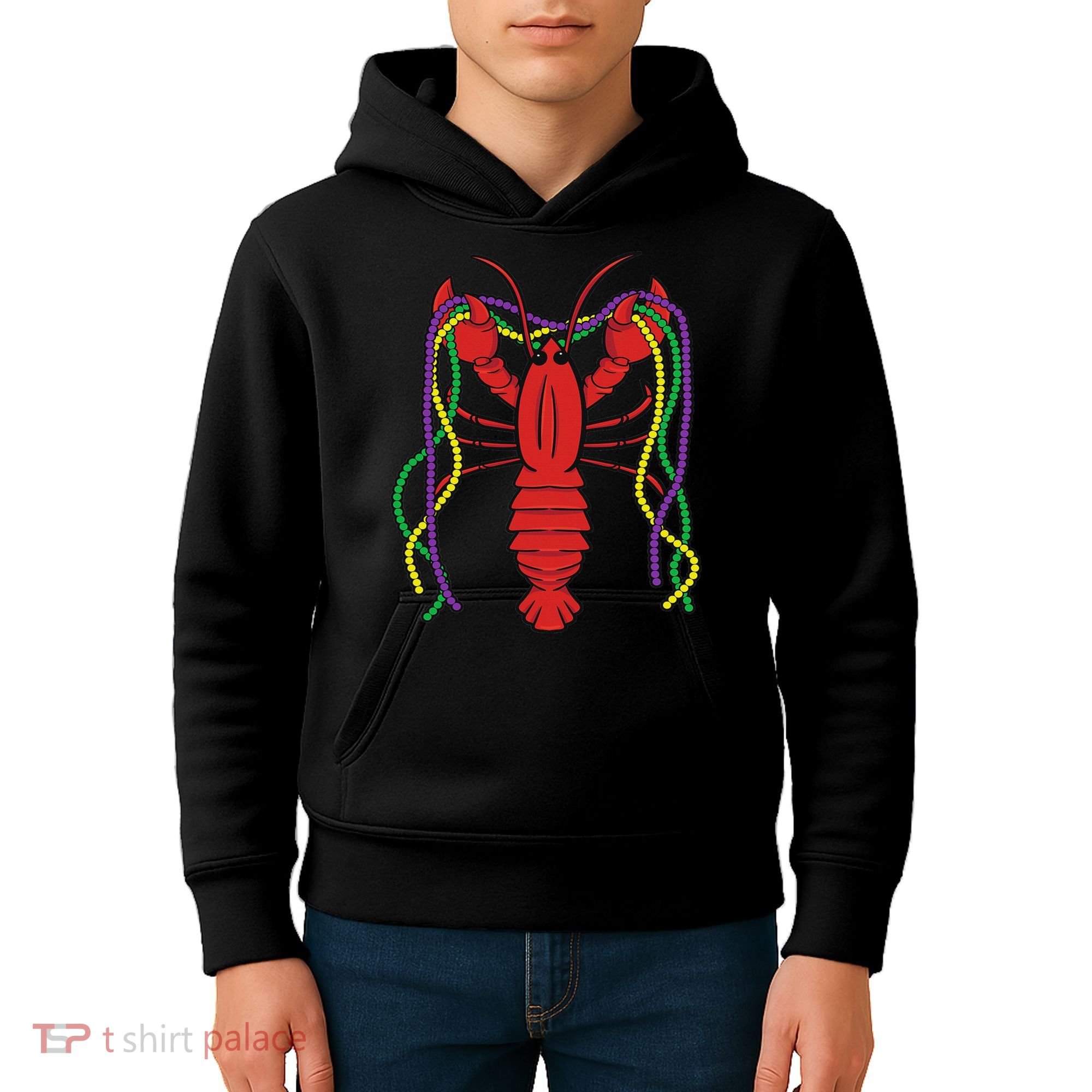 Mardi Gras Crawfish Costume Carnival Crayfish Celebration Kids Hoodie