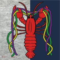 Mardi Gras Crawfish Costume Carnival Crayfish Celebration Kids Colorblock Raglan Jersey thumb 2