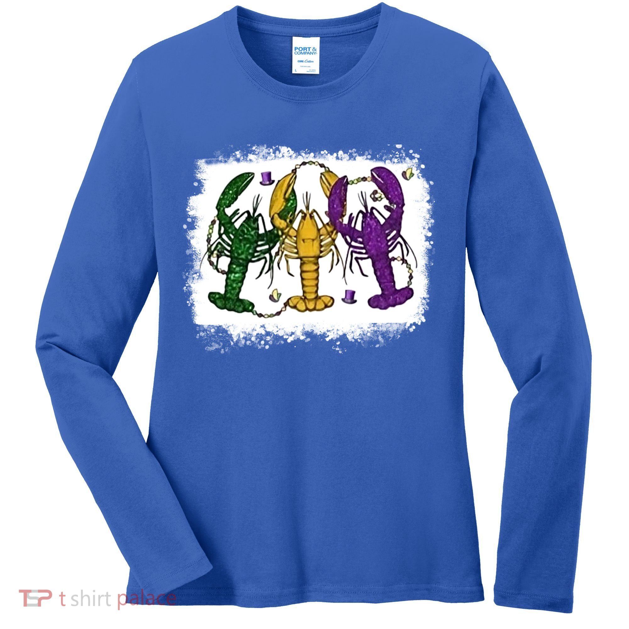 Mardi Gras Crawfish Happy Mardi Gras Matching Carnival Party Gift Women's Long Sleeve Shirt