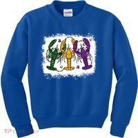 Mardi Gras Crawfish Happy Mardi Gras Matching Carnival Party Gift Kids Sweatshirt thumb 0