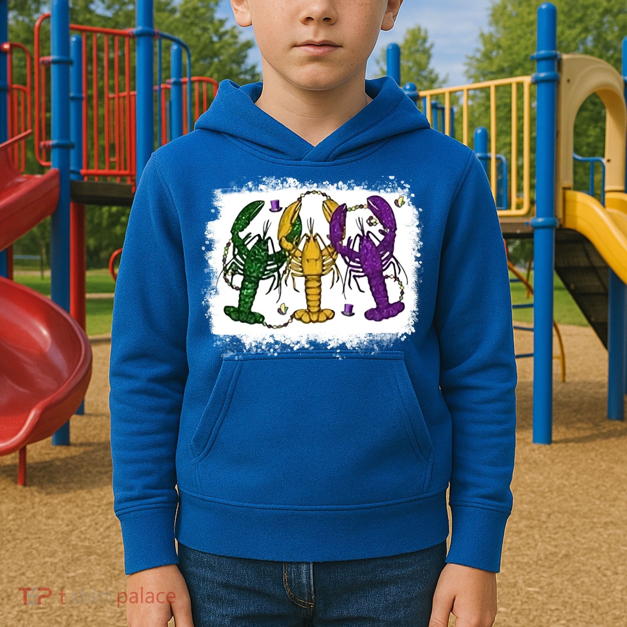 Mardi Gras Crawfish Happy Mardi Gras Matching Carnival Party Gift Kids Hoodie
