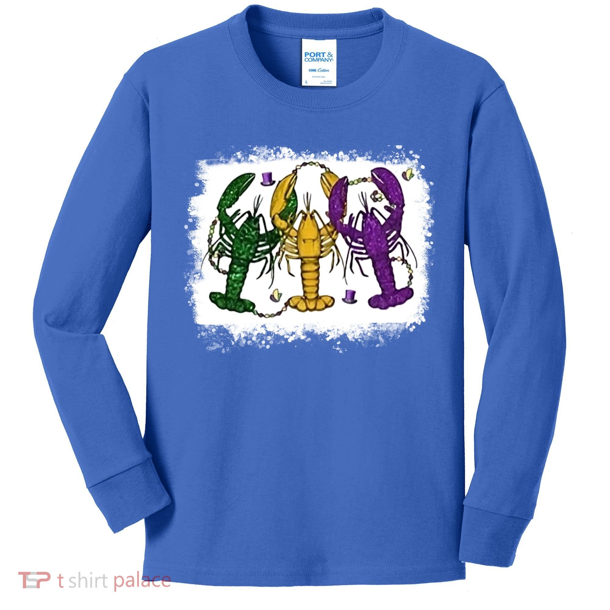 Mardi Gras Crawfish Happy Mardi Gras Matching Carnival Party Gift Kids Long Sleeve Shirt
