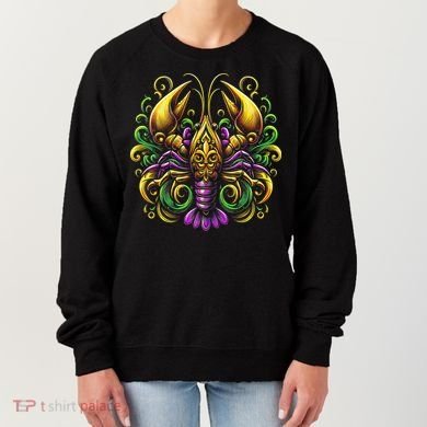 Mardi Gras Crawfish Jester Hat Bead New Orleans Women's Sweatshirt